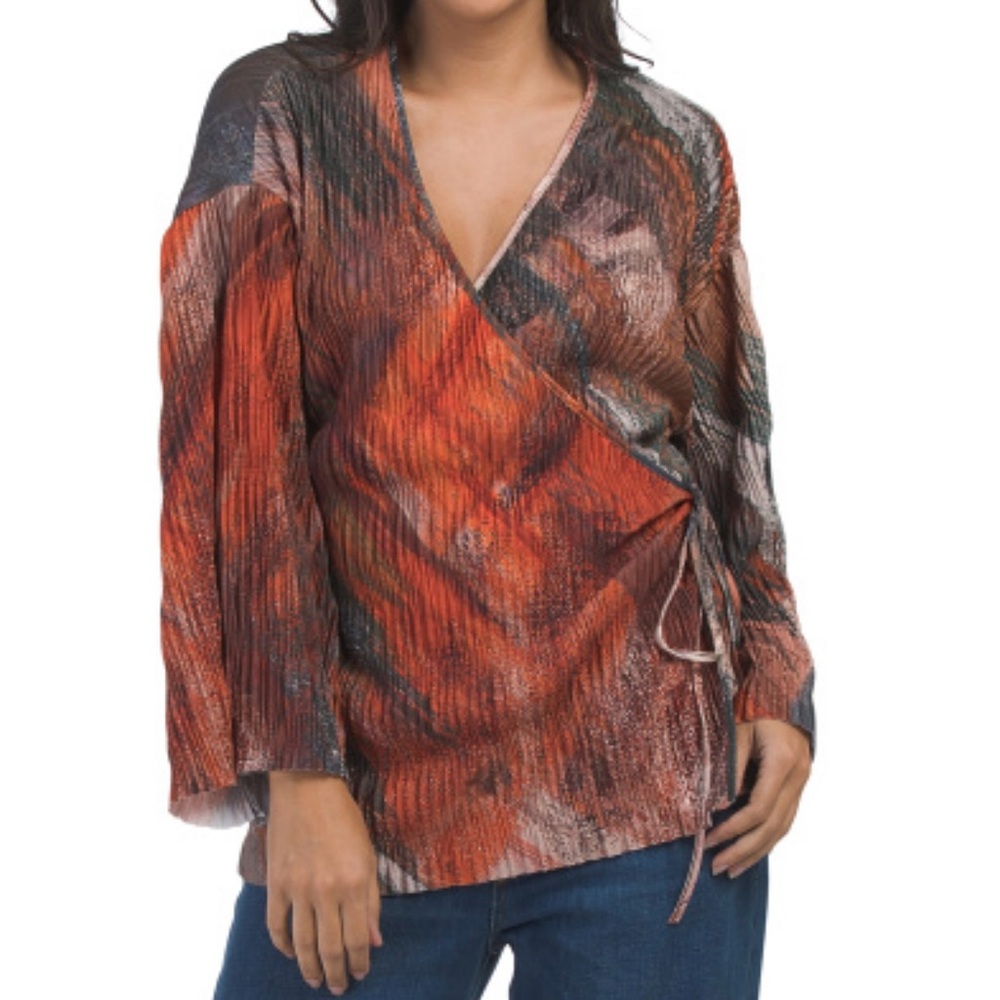 Zara Chic Autumn Wrap Blouse